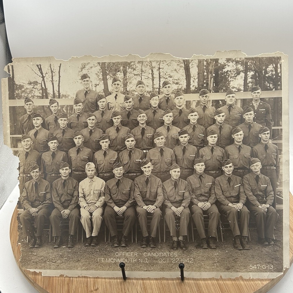 Fort Monmouth NJ Large Photograph U.S. Army Officers Candidates‎ Oct. 22, 1942